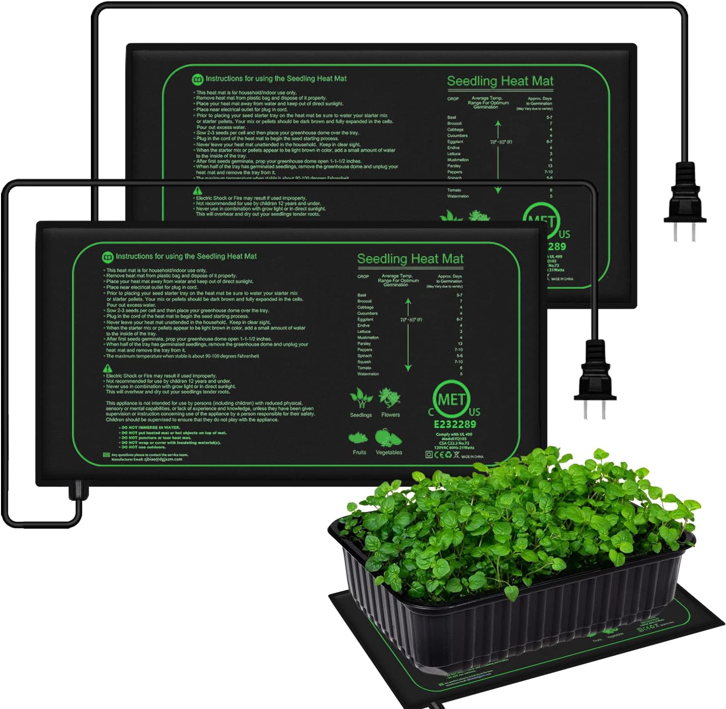 Seedling Heat Mat - 10/25/50 см нагревательный коврик для рассады