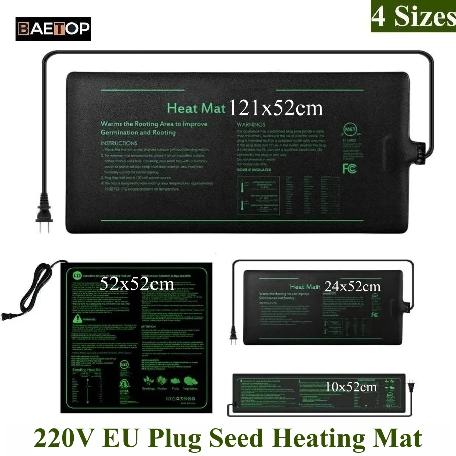 4 размера, 220 В, вилка европе – обзор и цена Seedling Heat Mat