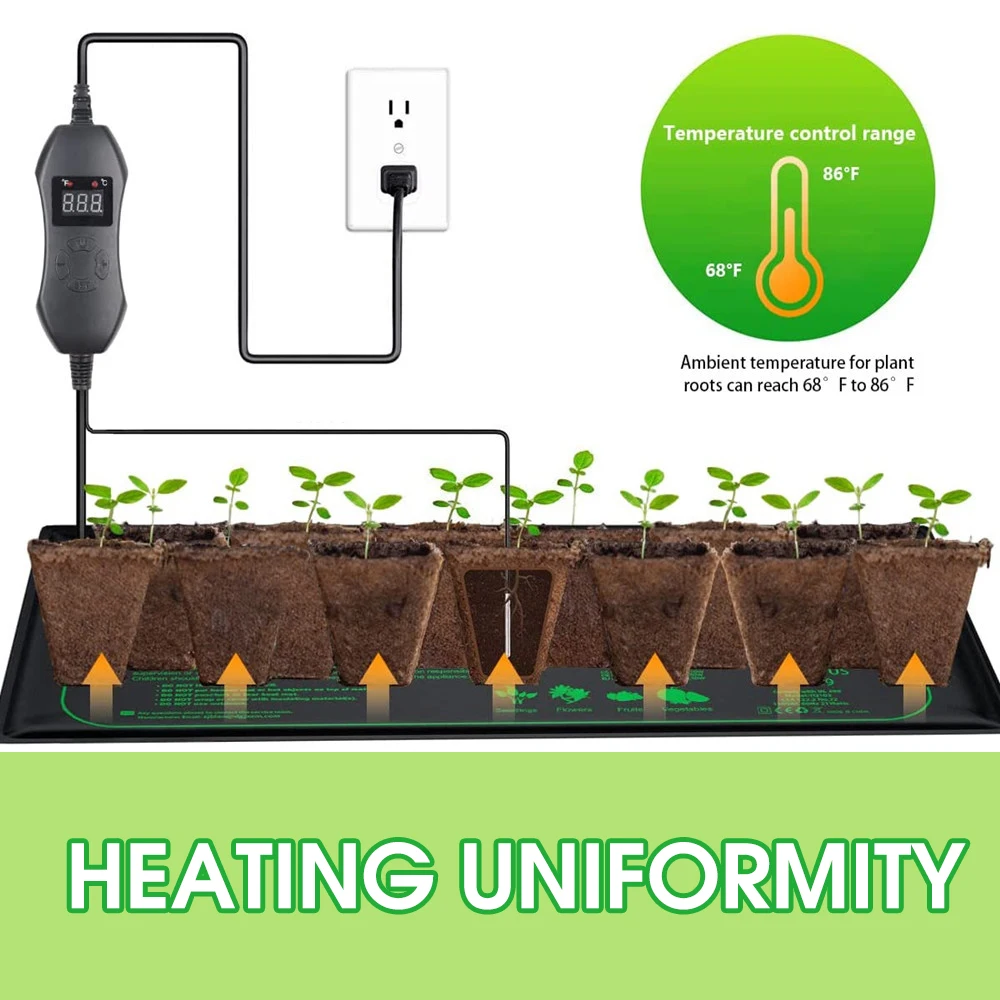 50 Вт Регулируемый термостат д – обзор и цена Seedling Heat Mat